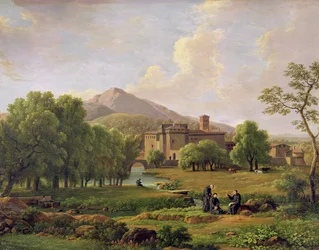 Ansicht des Klosters Grottaferrata, 1844